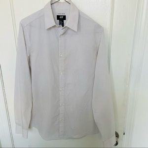 H&M Men's Slim fit long sleeve button down dress shirts XS
